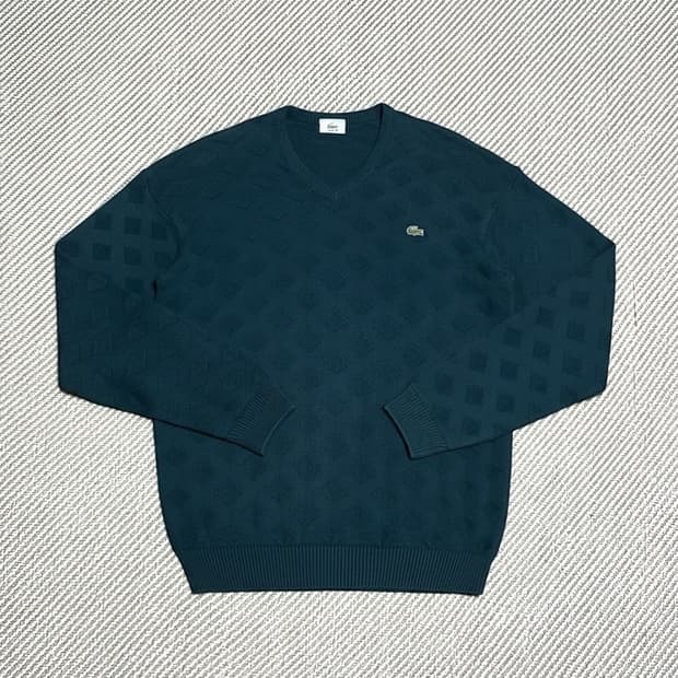 [M] Lacoste 라코스테 패턴 브이넥 니트