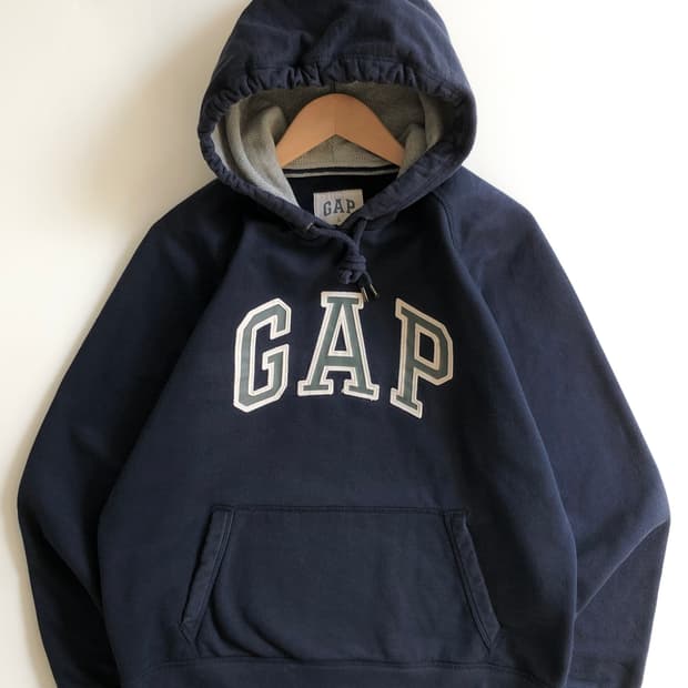 GAP 갭 네이비 컬러 로고 후드티