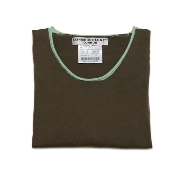 Mint Contrast Trim knit