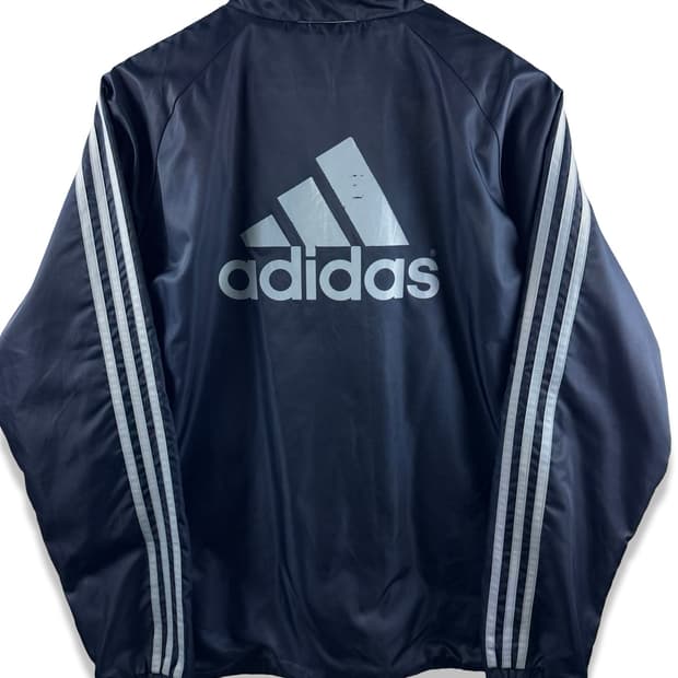 아디다스 백프린팅 네이비 바람막이2760