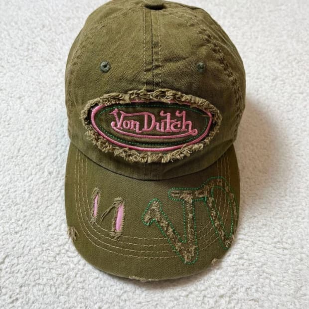 본더치 00's Y2K 빈티지드 볼캡 모자 A1761