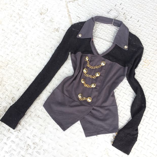 D.i.a 다이아 Chain Collar Lace Top