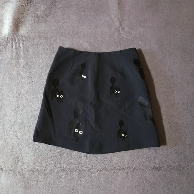 빅토리아베컴 캣 스커트 치마 다크네이비