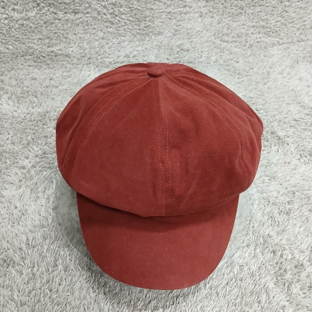 버건디 뉴스보이캡 빵모자