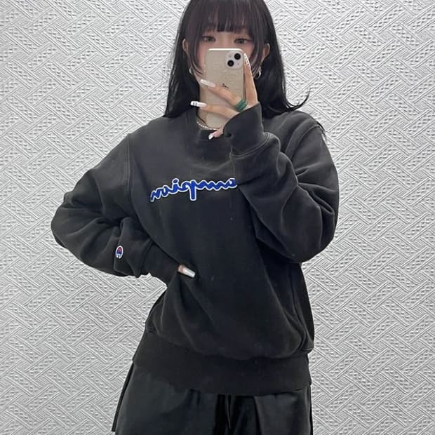 챔피온 올드스쿨 캐주얼 빈티지 빅자수로고 맨투맨 S C10958