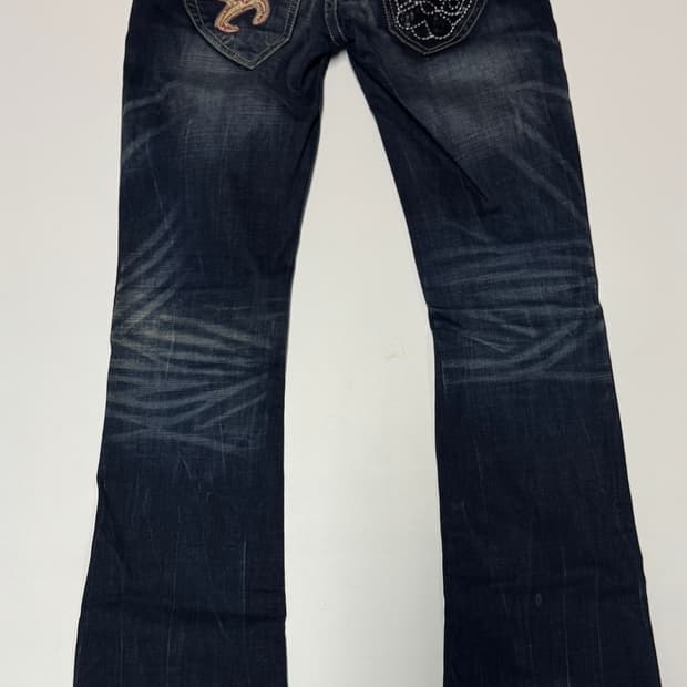 여성 일본빈티지 레드페퍼 펑키 부츠컷 데님팬츠 29.9인치