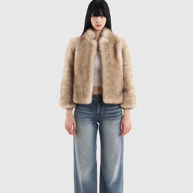 구즈 페이크퍼 20 베이지