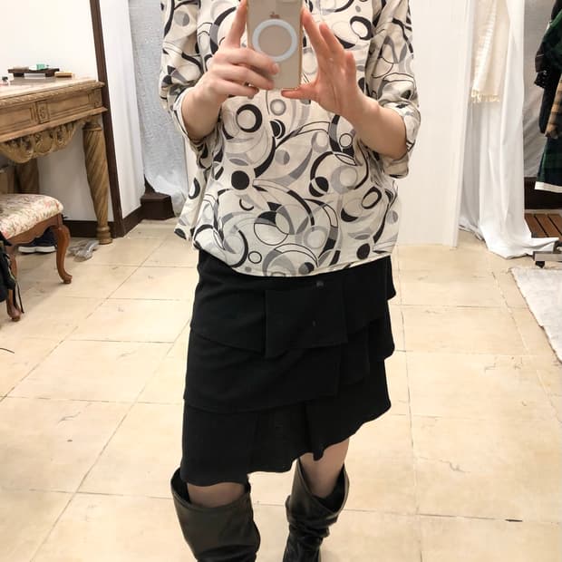 Monochrome Orbit Blouse
