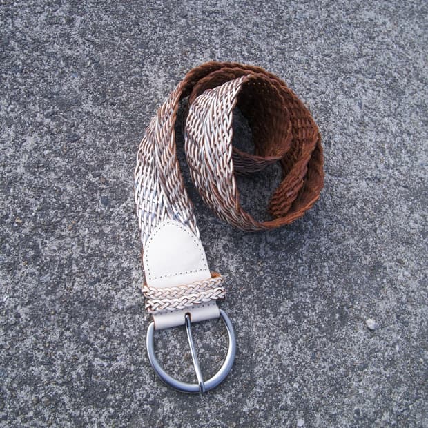 [UNTITLED] twist silver leather belt