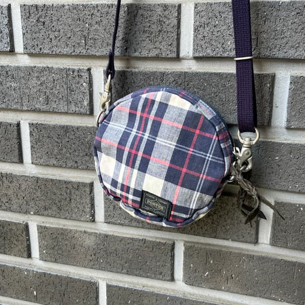 Porter 포터 타탄체크 원형 백 