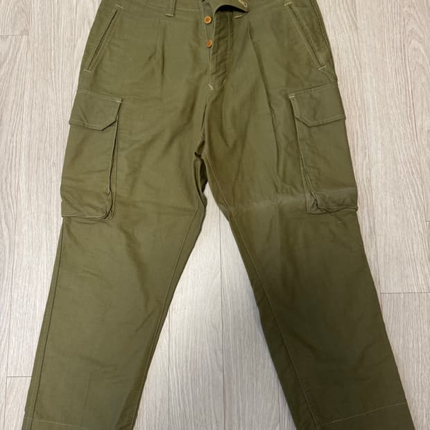 하버색 린넨 카고 팬츠