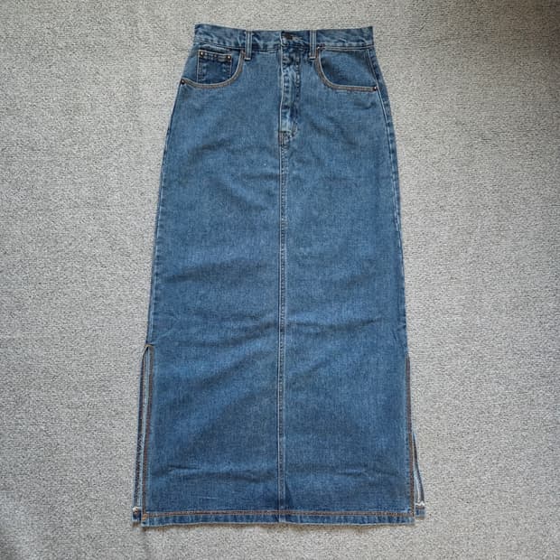 Moonsun 문선 데님 롱 스커트 25-26size