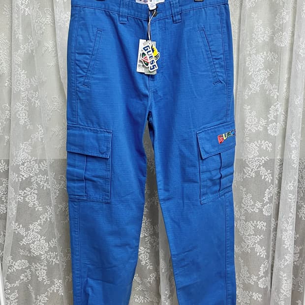 31) 새상품 게스 GUESS 카고 코튼 팬츠 블루