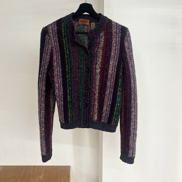 미쏘니 멀티컬러 라메 가디건