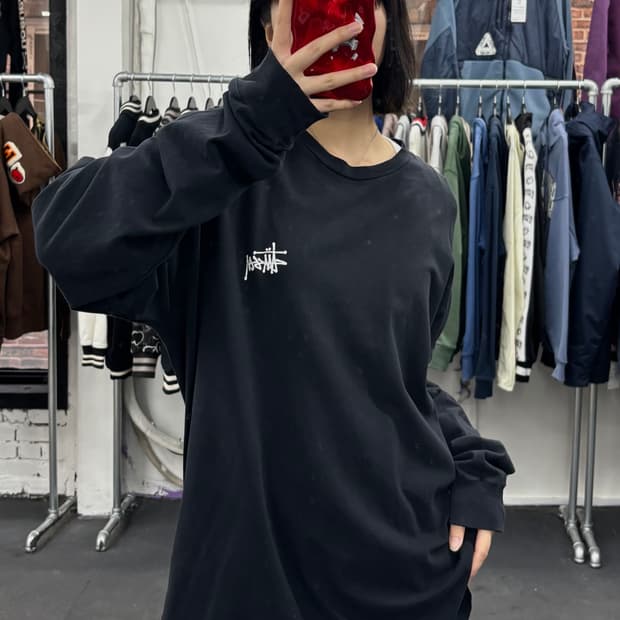 스투시 베이직 로고 롱슬리브