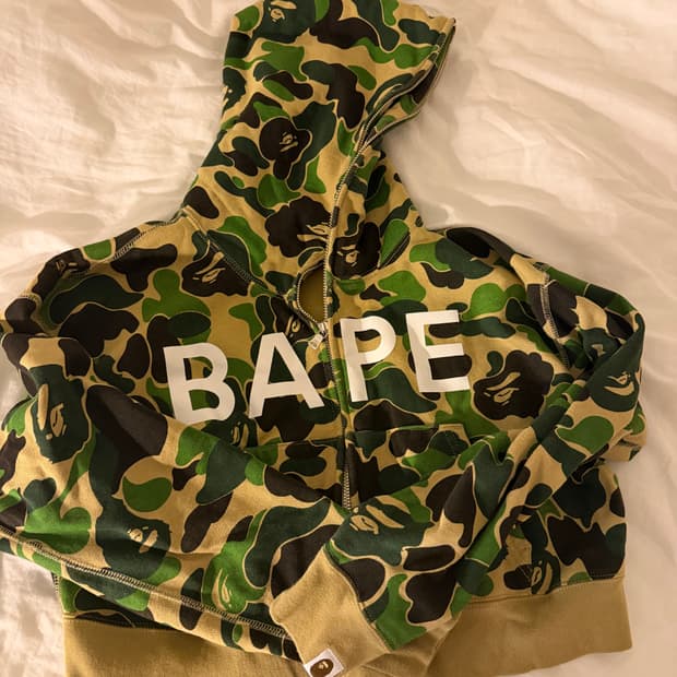 베이프 크롭 후드집업 