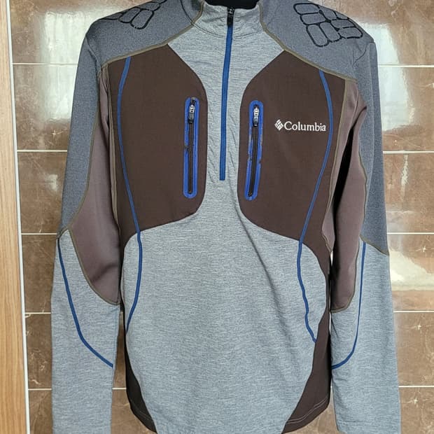 (남성95사이즈)컬럼비아 남성 집업 기모 티셔츠