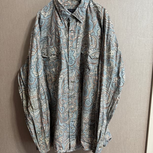 Vintage 빈티지 페이즐리 웨스턴 셔츠 2xl