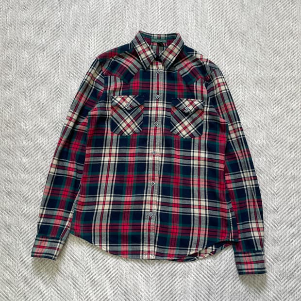 랄프로렌 웨스턴 요크 스터드 플란넬 셔츠