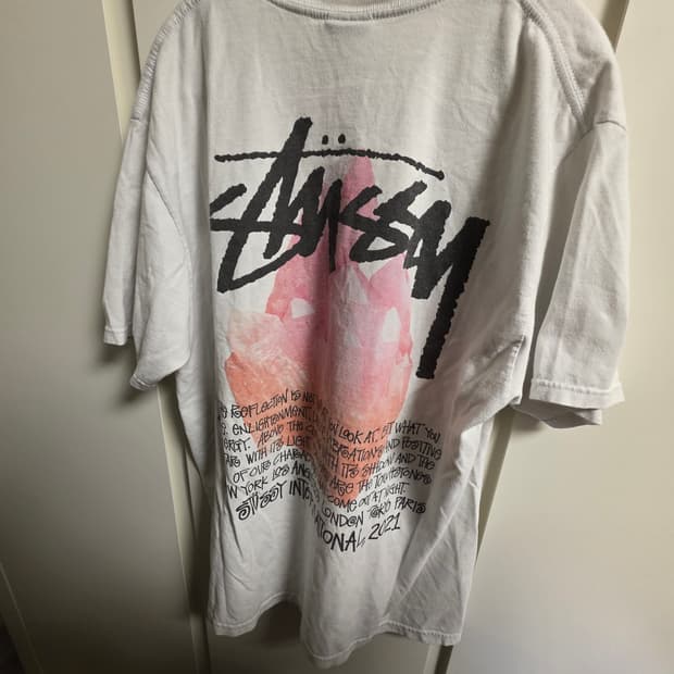 스투시 리플렉션 티셔츠 화이트 l사이즈