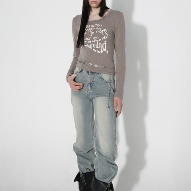 칙스 Keep your eyes 롱 슬리브 티셔츠