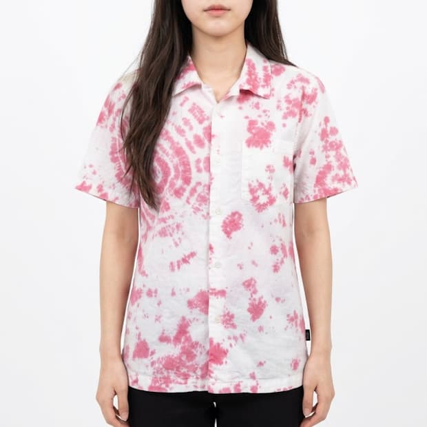 1990년대 빈티지 Stussy 타이다이 반팔 셔츠