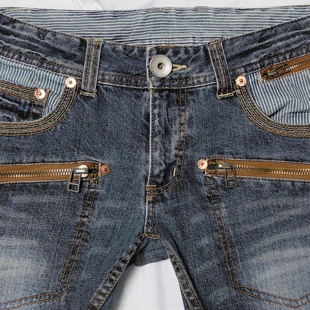 [희귀/아카이브] 일본 브랜드 Made in Heaven 멀티 지퍼 데님