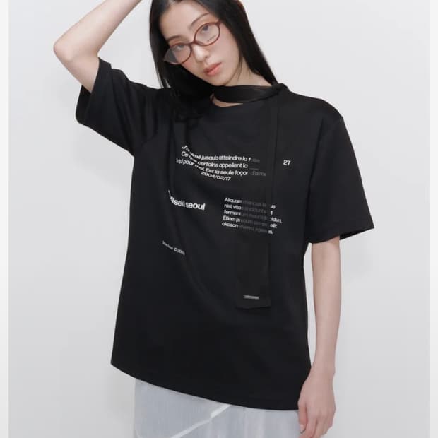 miskei 미세키서울 반팔 typography short sleeves
