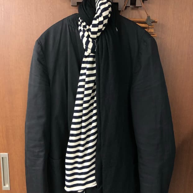 Comme des garcons 하프 스트라이프 머플러