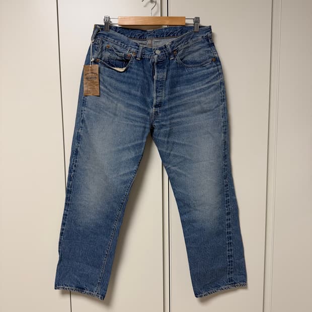 (새제품)웨어하우스 1101 2nd-hand 워싱 데님팬츠 36