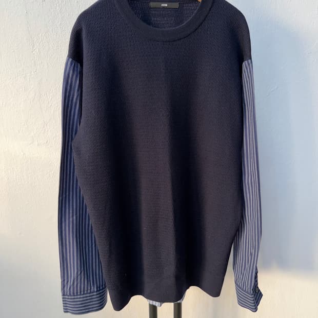 정품) 시스템옴므 한섬 스트라이프 니트 셔츠 95