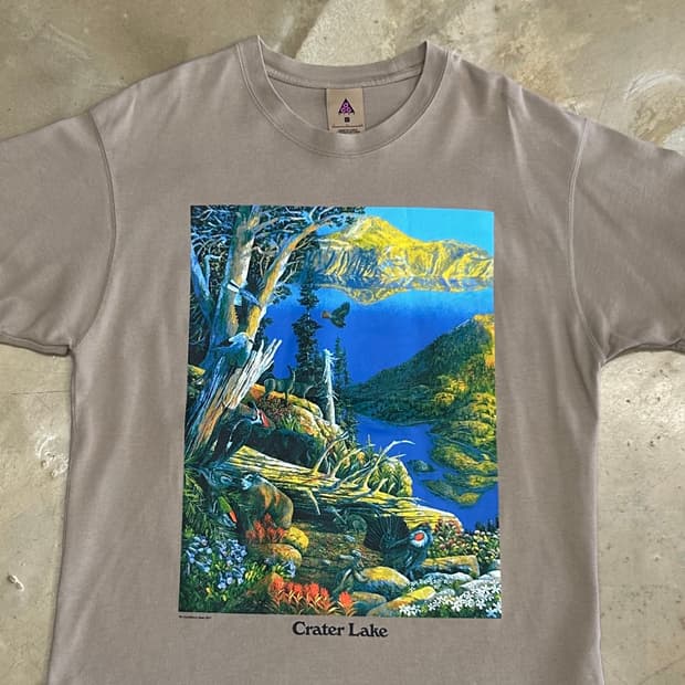 XL 나이키 acg 프린팅 베이지 반팔티