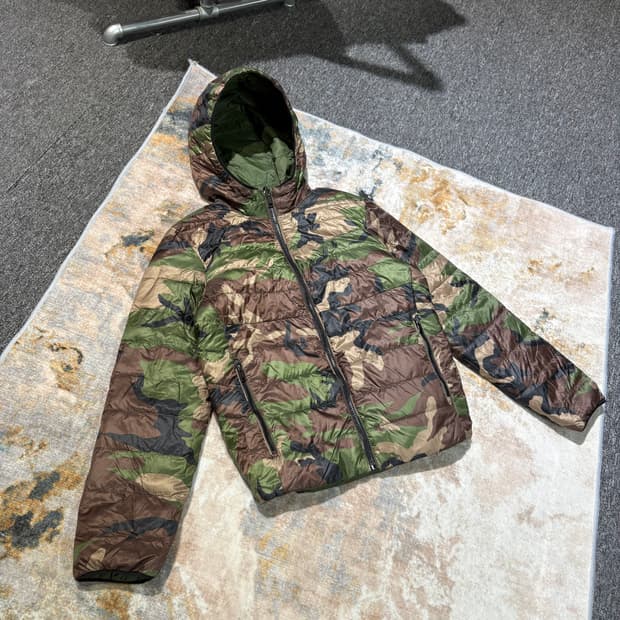 폴로 카모 리버서블 후드 경량패딩 새상품