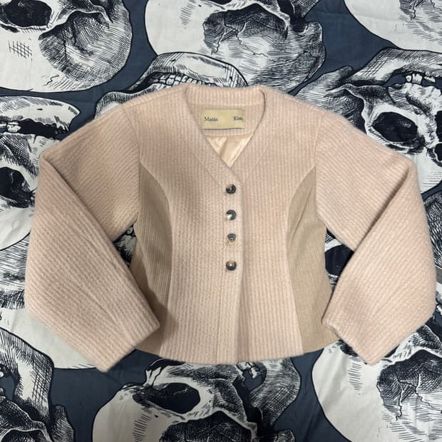 마땡킴 볼륨 가디건 울자켓 프리사이즈 