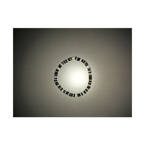 [악] 빈티지 블랙&화이트 비즈팔찌