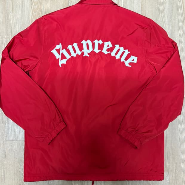 [M] 슈프림 올드잉글리쉬 코치자켓 레드