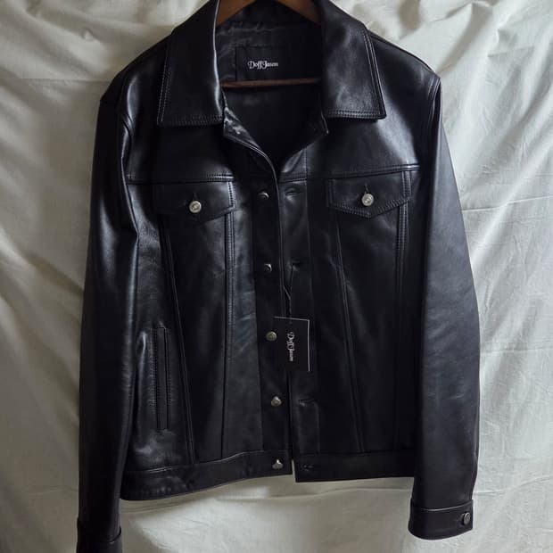 (새상품) 도프제이슨 램스킨 레더 자켓 XL