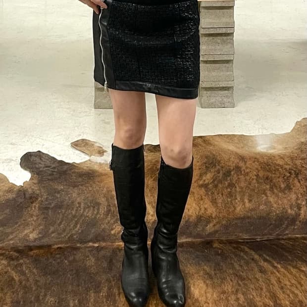 DIESEL BLACK GOLD leather skirt