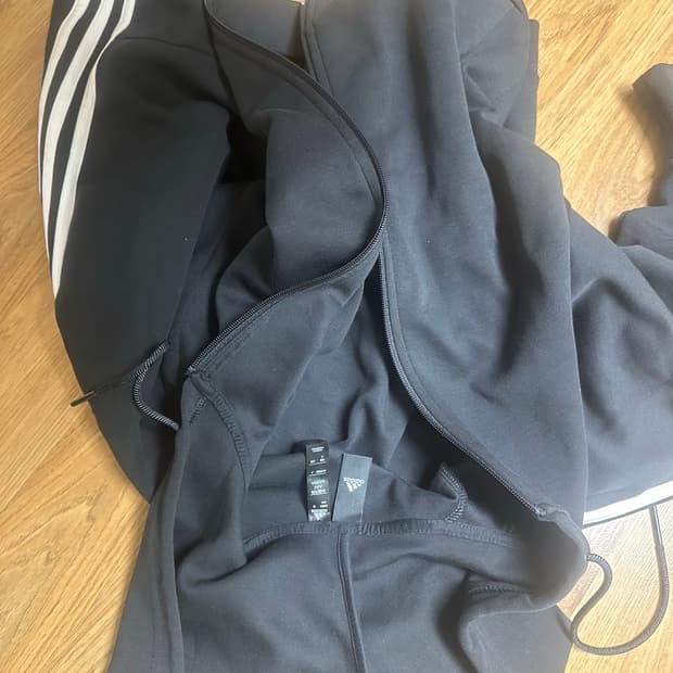 아디다스 후드집업 져지 블랙 
