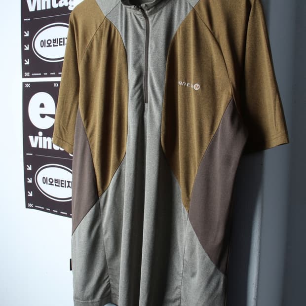 (XL) 머렐 반팔 카라 티셔츠 기능성 반집업 등산 브라운-H35195
