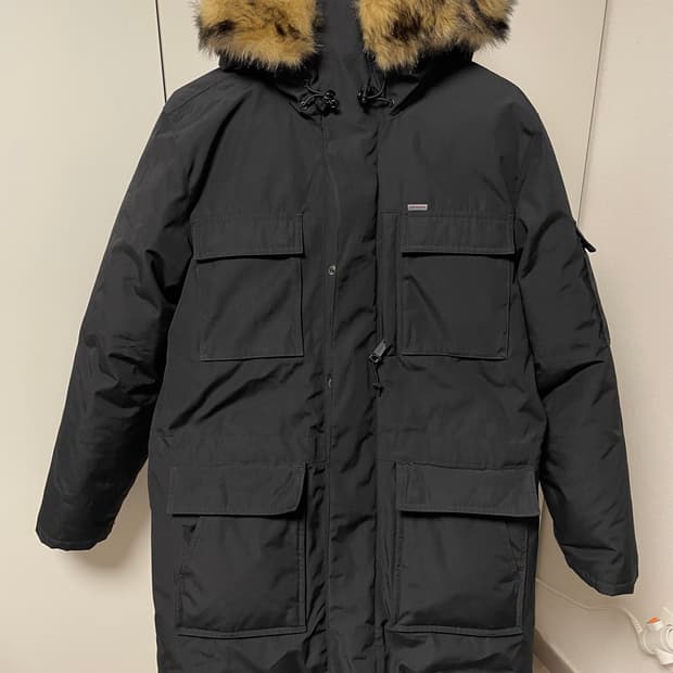 Carhartt 칼하트 퍼 파카 자켓 블랙 패딩 S