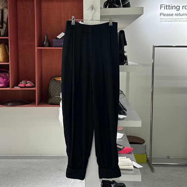 알렉산더 왕 블랙 핀턱 디테일 벌룬 팬츠
