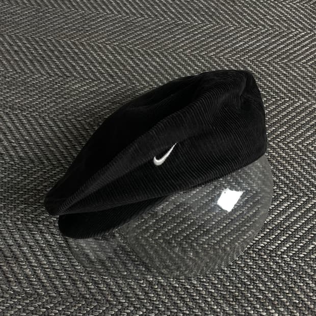 90s 나이키 올드스쿨 코듀로이 헌팅캡 블랙o 3336