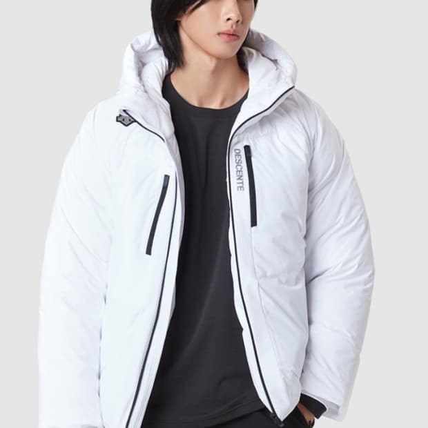 데상트 후드 다운 패딩 스키 105