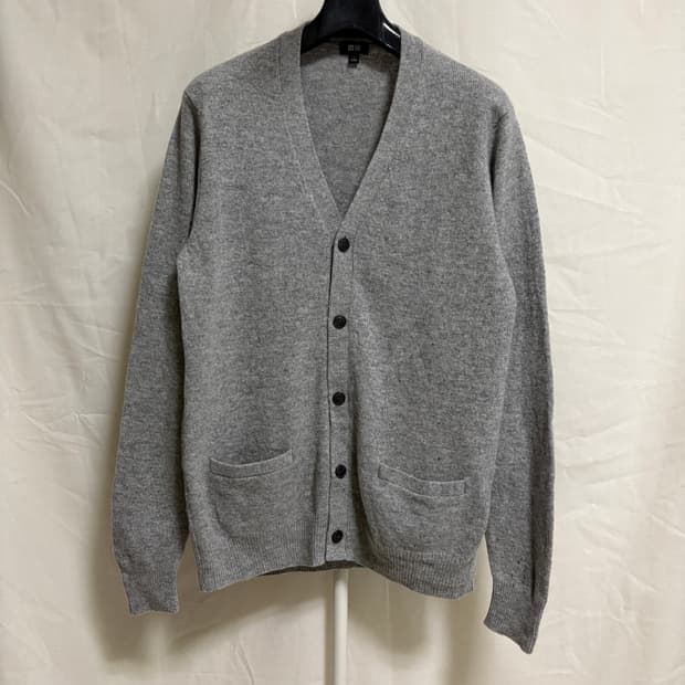 유니클로 램스울 가디건 / 그레이, L