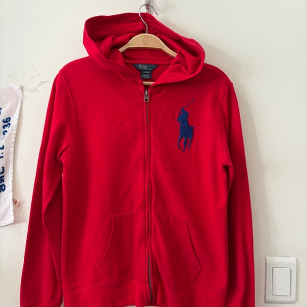 386. 폴로 빅포니 니트후드집업