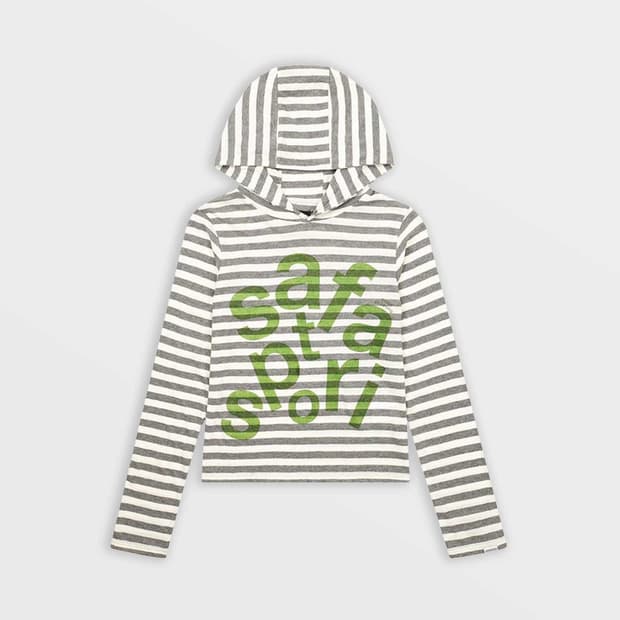 1/2 Ticketing Stripe Border Hoodie