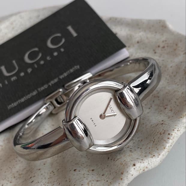 Gucci 구찌 호스빗 실버 뱅글 워치