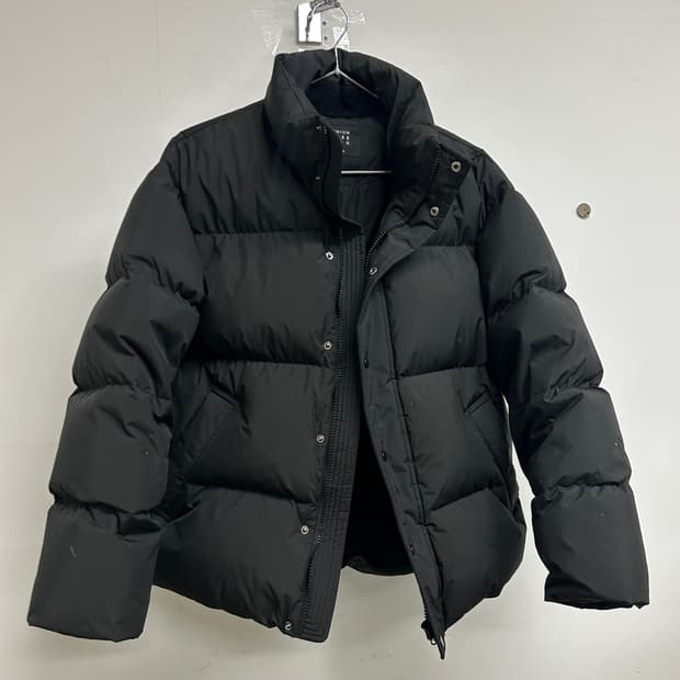 퓨어다 구스다운 숏패딩 블랙