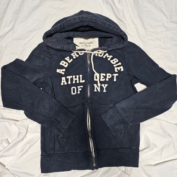 아베크롬비 핀터깔 아치로고 후드 집업 L